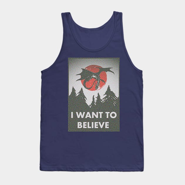 i want to belive dragon x files retro Tank Top by NemfisArt